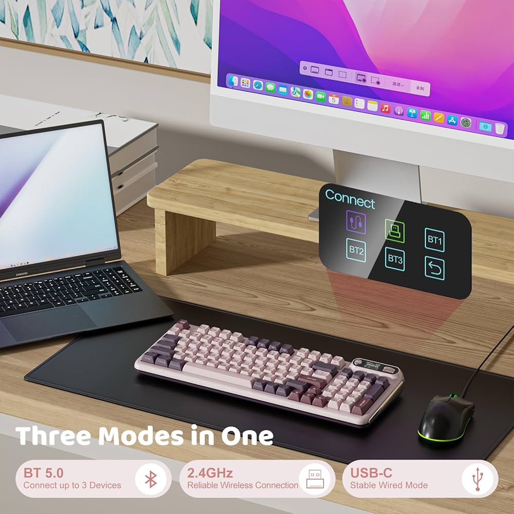 Amazon.com: KZZI Z98 Creamy Keyboard, 94 Keys Wireless